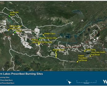 Locations around Whitehorse where prescribed burning is planned for 2026.