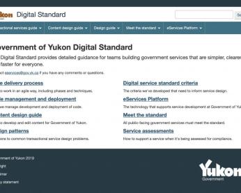 Screen capture of the old Digital Standard home page