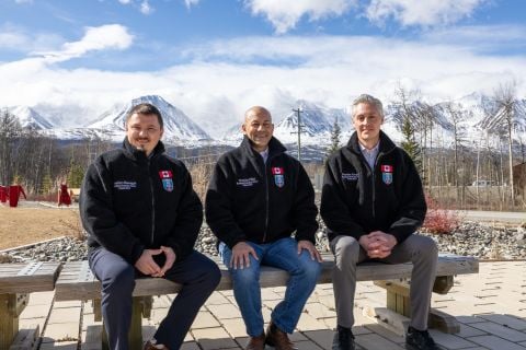 Premier Ranj Pillai welcomed Premier R.J. Simpson and Premier P.J. Akeeagok to Haines Junction, Yukon