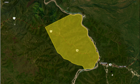 Map showing areas under evacuation alert.