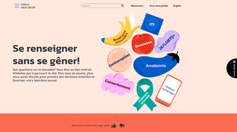 Capture d’écran de la page d’accueil du site Web « Mieux vaut savoir »