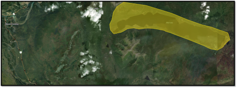 map of Evacuation alert area RESCIND  Ethel Lake area