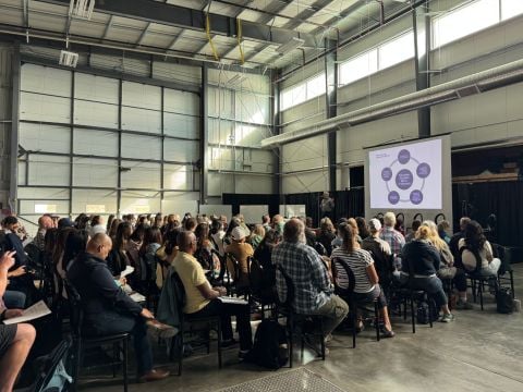 A total of 218 educational assistants from schools across the territory gathered at the Ayamdigut campus on August 20, 2025, for orientation and an engagement session to discuss professional development opportunities. Photo credit: Yukon University.
