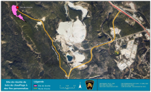 Carte indiquant l’emplacement du site de distribution de bois de chauffage à des fins personnelles