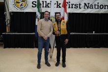 Premier Currie Dixon and Chief of the Selkirk First Nation Jeremy Harper