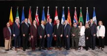 Les ministres fédéral, provinciaux et territoriaux de l’Agriculture lors de leur conférence annuelle à Halifax (Nouvelle-Écosse). Photo : Darrow Multimedia Inc.