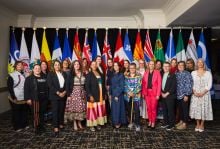 Federal, provincial and territorial Ministers responsible for the Status of Women at FPT meeting held in Moncton, New Brunswick. Photo credit: Women and Gender Equality Canada.