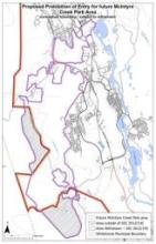 Map of the boundary of the prohibition of entry order and administrative reserve