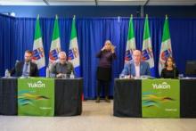 Minister of Environment, Nils Clarke and Minister of Energy, Mines and Resources, John Streicker, share progress on the government’s climate goals on September 12, 2022. Their update included the Yukon’s first climate risk and resilience assessment report