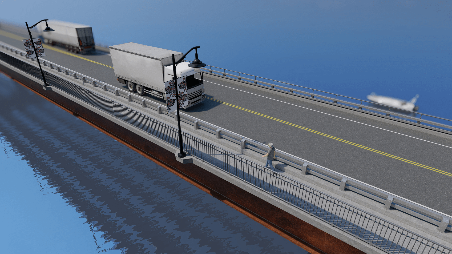 A conceptual rendering of new bridge deck.