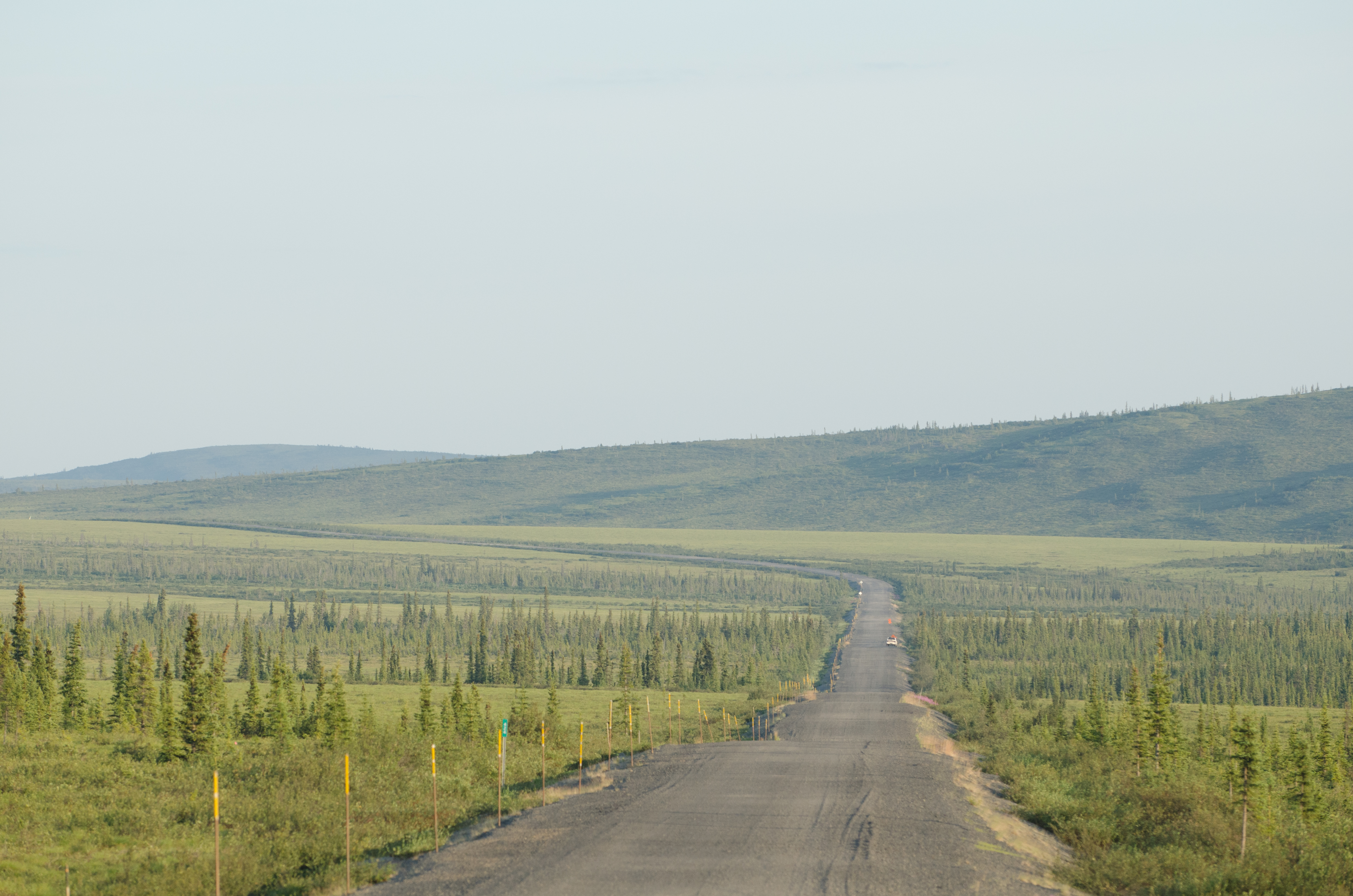 The Dempster Highway is in the continuous permafrost zone.