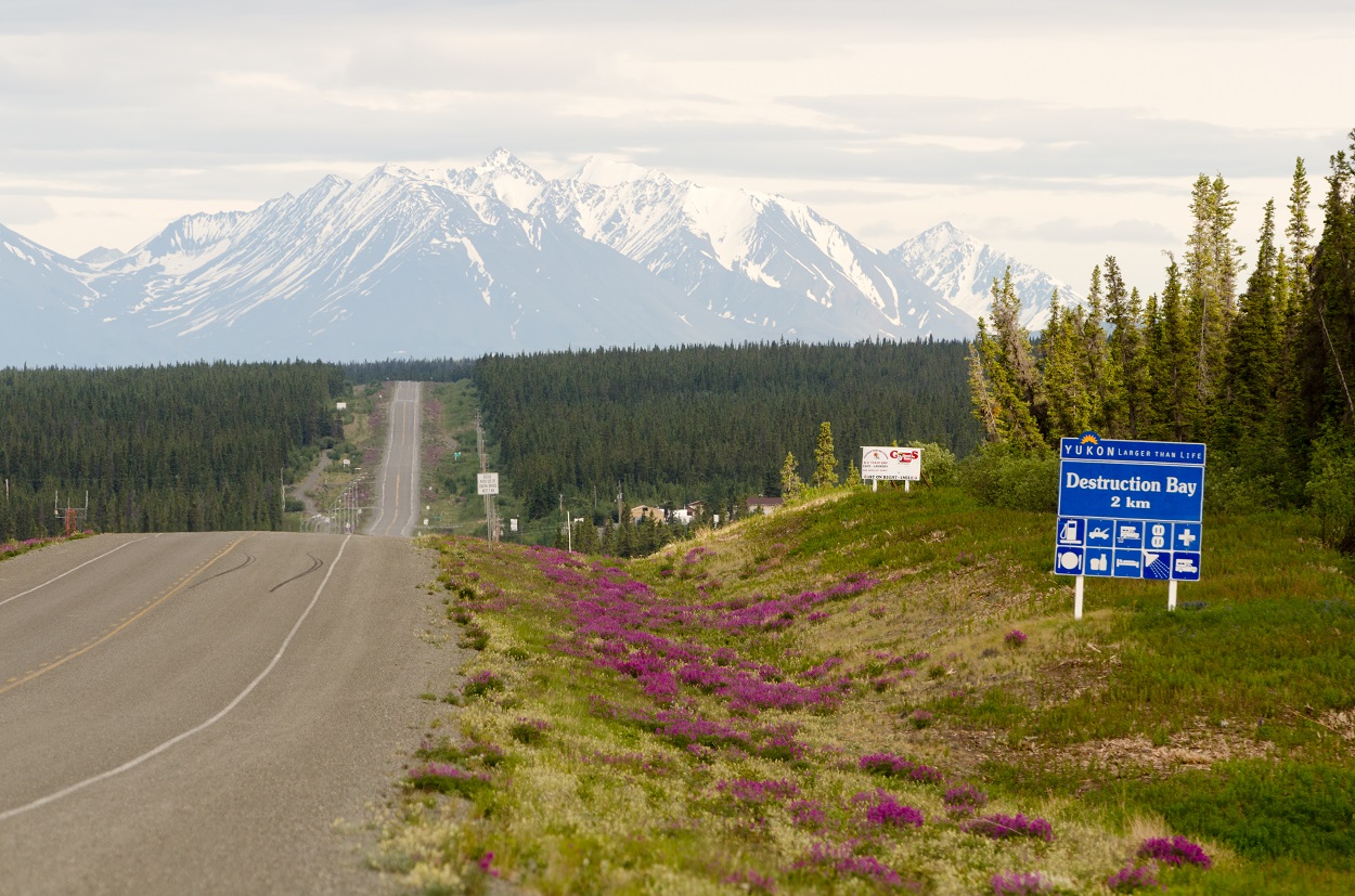 The Alaska Highway in the Shakwak corridor.