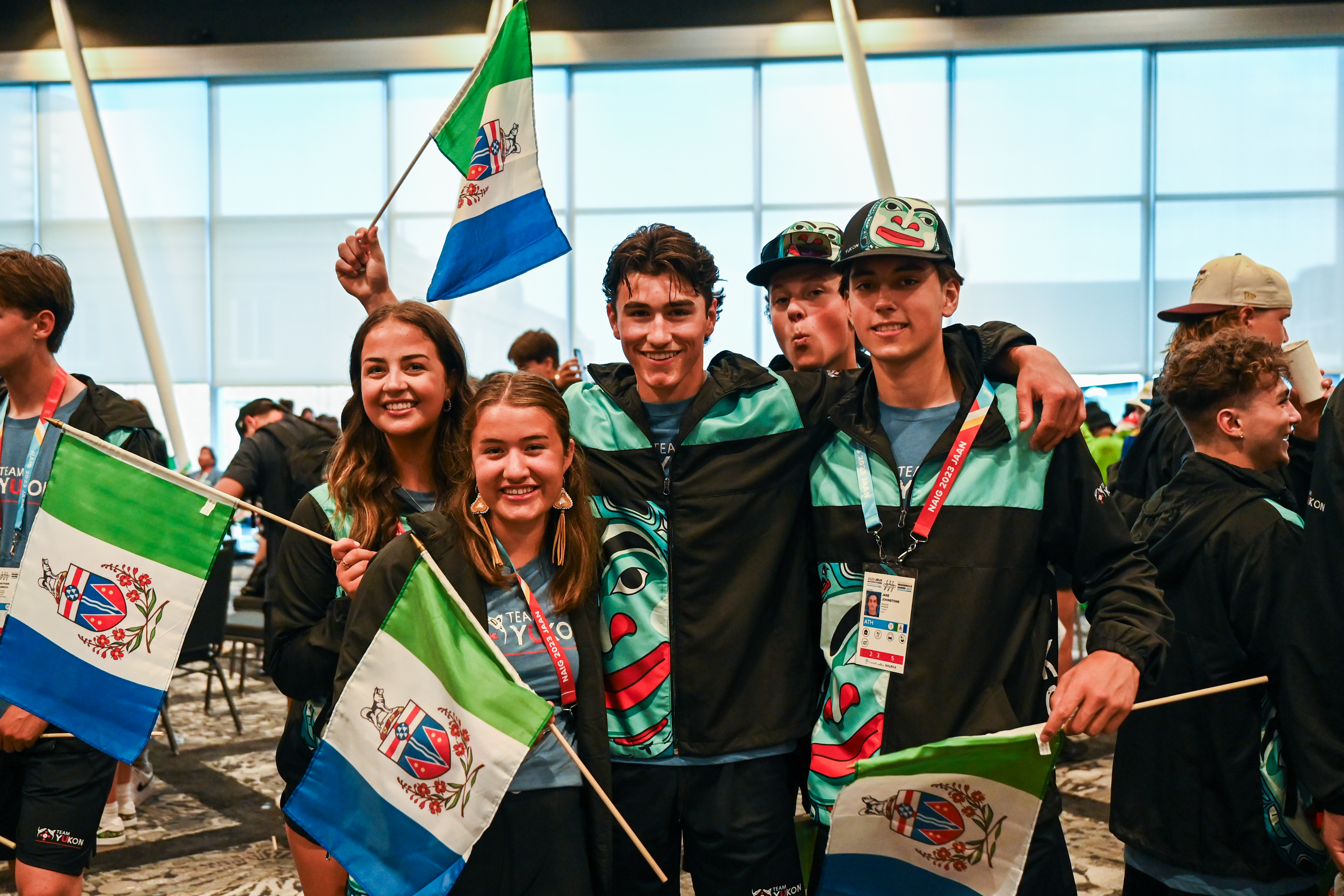 Members of Team Yukon before the opening Ceremonies in Halifax at the North American Indigenous Games