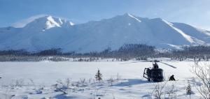 Snow surveying at Bonnet Plume Lake - Government of Yukon 