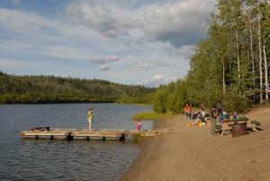 Beach at Five Mile Lake Campground