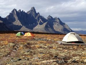 Talus Lake campground and Tombstone Mountain, Tombstone Territorial Park