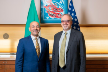 The Hon. Ranj Pillai, Premier of Yukon, met with U.S. Consul General to British Columbia and the Yukon, Jim DeHart during his visit to Whitehorse on Wednesday April 24, 2024.