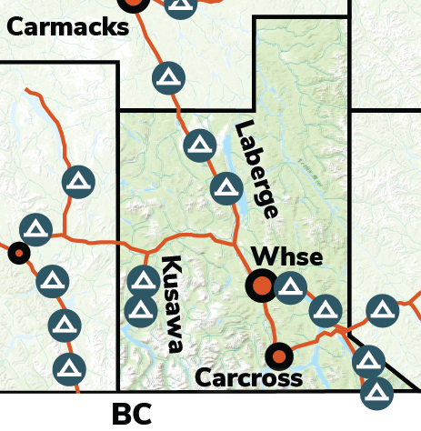 Map showing boundaries of Whitehorse fire district